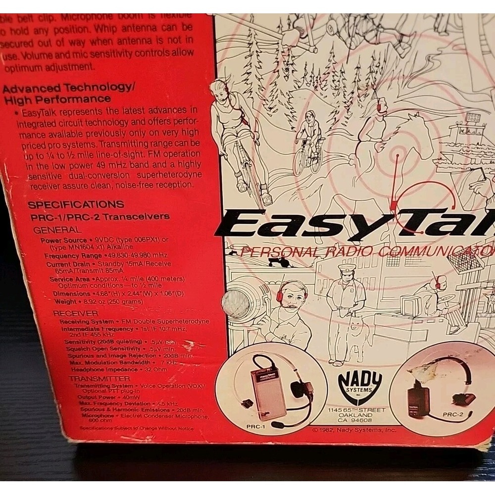 Nady Systems EasyTalk PRC-1 Personal Radio Communicator VHF Transmitter/Receiver - Picture 8 of 14
